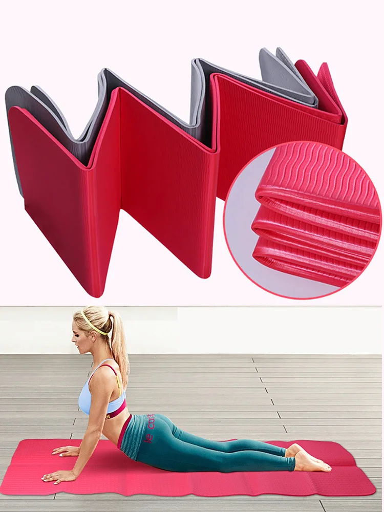 

TPE 6mm foldable yoga mat exercise mat thick non-slip foldable exercise mat Pilates gym materials play mat 183 * 61cm