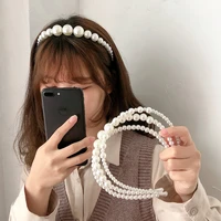 2022 hairbands new luxury big pearl bezel women girls bow sunflower female hair hoops hair accessories fashion jewelry headband