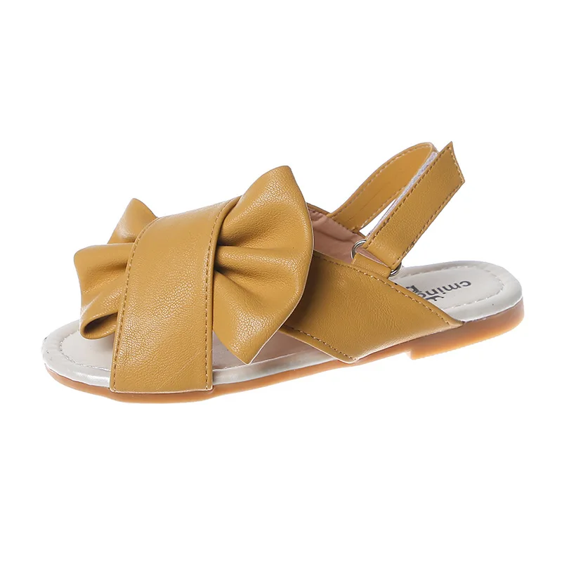 

Children Slippers Cross Pleated Design 2021 New Summer Shoes Back Heel Velcro Girl Shoes Casual Fashion Sandals Open-toed Sandal
