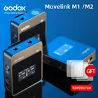 Беспроводной петличный микрофон Godox MoveLink M1 M2, приемник-передатчик для телефона, цифровой зеркальной камеры, смартфона, 2,4 ГГц, беспроводной микрофон