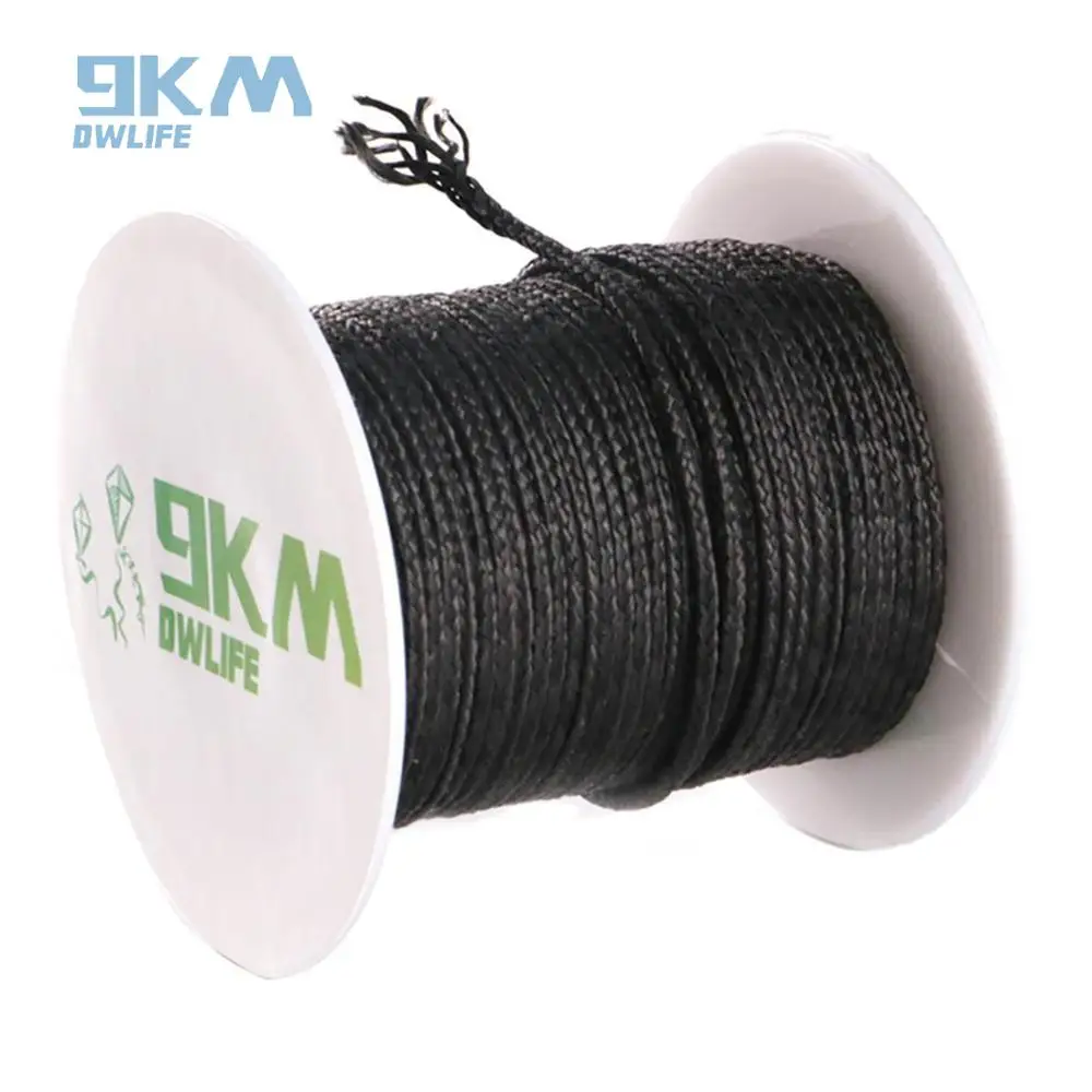 100ft 500lb Kevlar Line for Fishing Camping 1.5mm Black Braided Cord Large Kite String Outdoor Utility Hunting | Спорт и развлечения