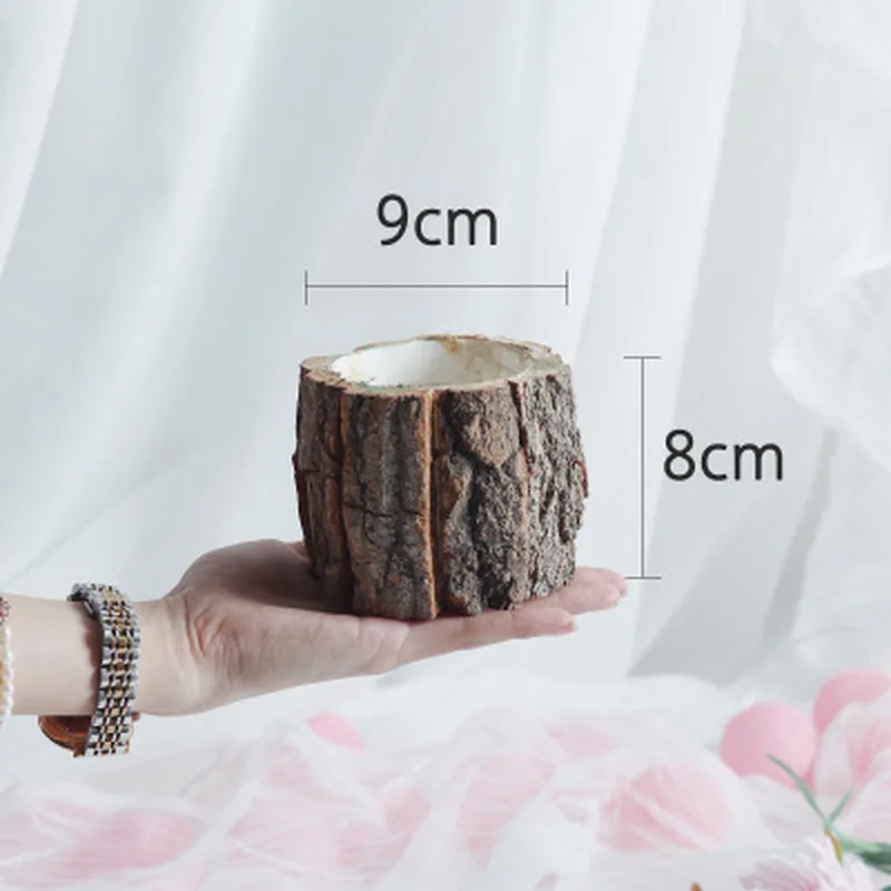 Искусственный деревянный подсвечник ваза для цветов креативный садовый