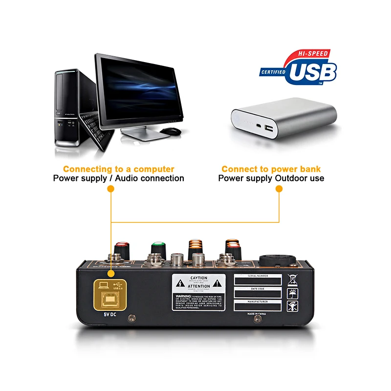 Мини 4 канала USB портативный микшер Live Studio аудио микшерный пульт DJ звук 48 в усилитель для караоке KTV вечерние звуковые карты