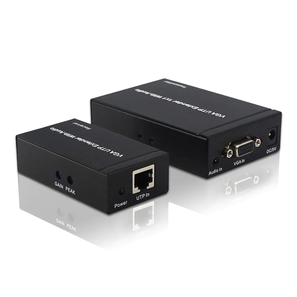 VGA UTP расширитель ресивер 300 м HD 1080P 1x1 сплиттер с аудио через Cat5/5e/6 RJ45 Ethernet кабель |
