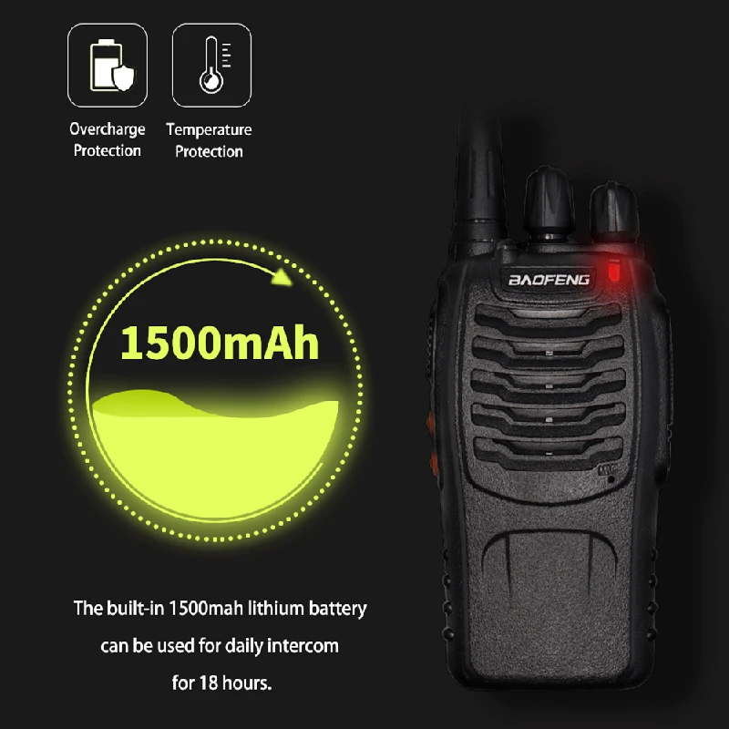 Baofeng BF 888S Two Way Radio BF-888S 6km Walkie Talkie 5W Portable CB Ham Radio Communicator Handheld HF Transceiver Interphone