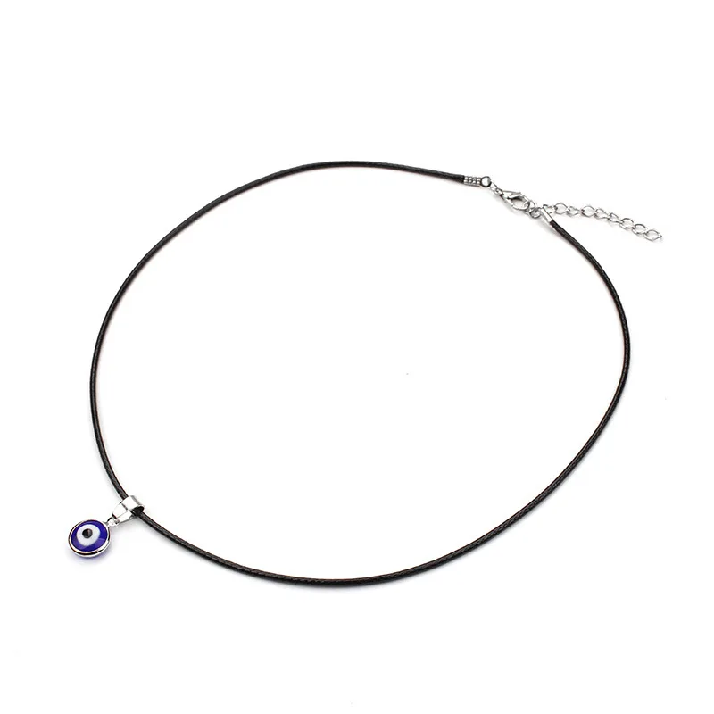 Модные эмалевые Чокеры VSnow с синими кольцами для женщин ожерелье черным восковым
