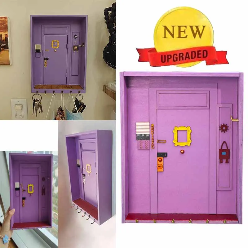 

New Tv Show Friends Monicas Door Wall Key Holder Handmade Purple Door Hanger Personalized Key Holder for Vintage Home Decor Wall