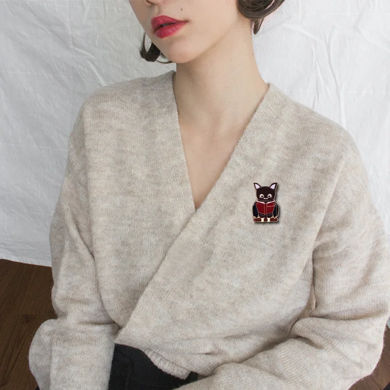 Детский значок вампира летучая мышь Дракула эмалированный desmodus rotundus милый