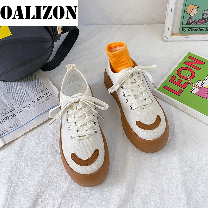 

Designer New 2021 Autumn Fashion Canvas Casual Women Shoes Flats Sports Sneakers Walking Breathable Running Vulcanized Shoes