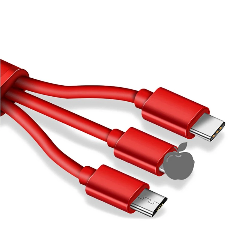 3 в 1 type-C Micro USB зарядный кабель для huawei samsung Galaxy выдвижной Мульти usb Шнур iPhone Кабель