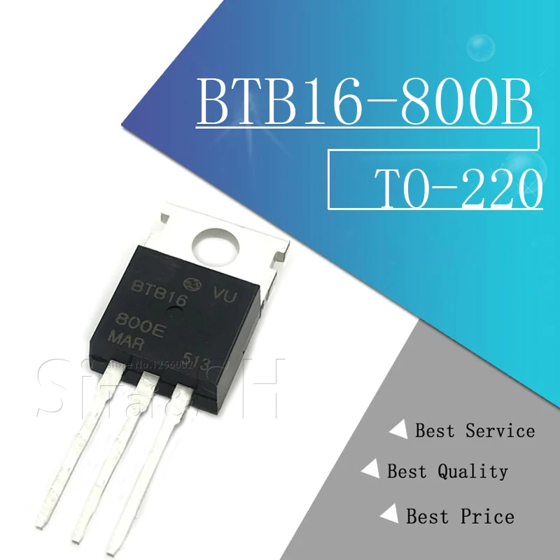 10 шт./лот BTB16-800B BTB016 Triacs 16 Amp 800 вольт TO-220 новый оригинальный | Электронные