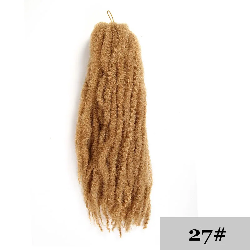 #27 X-TRESS, синтетические косички Marley, вязанные крючком, натуральные, черные, 1B#, красный, розовый цвет, 18 дюймов, мягкие, афро, кудрявые, косички для наращивания волос - Цвет: #27