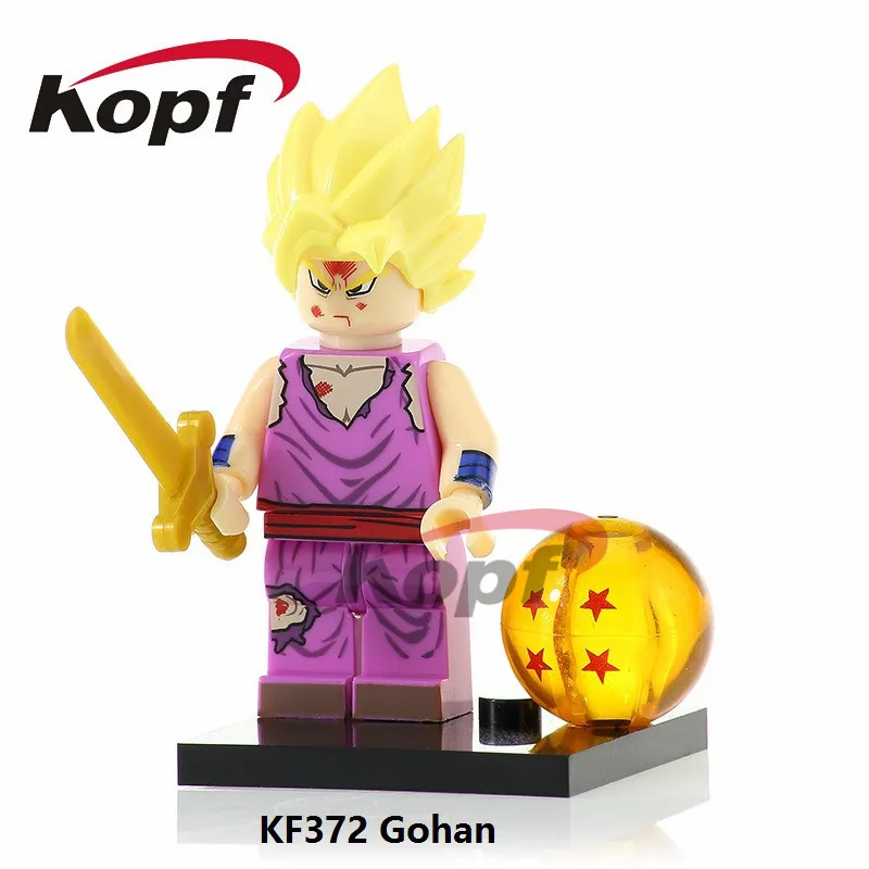 KF372 Without Box Одна распродажа фигурки Dragon Ball Z Freiza Black Goku идеальная ячейка Majin Buu Super Heroes строительные блоки детские игрушки подарок KF983 - Цвет: KF372 Without Box