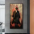 Абстрактная Картина на холсте Thomas Shelby, абстрактная портретная картина для гостиной, Настенная картина, Постер для украшения дома