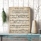Щелкунчик ноты печати плакатов Винтаж, известный Рождественская музыкальная шт Холст Картина Настенный декор