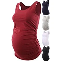 summer casual women vests 2021 new fashion maternity solid color tank tops pregnancy clothes sleeveless clothings active suits