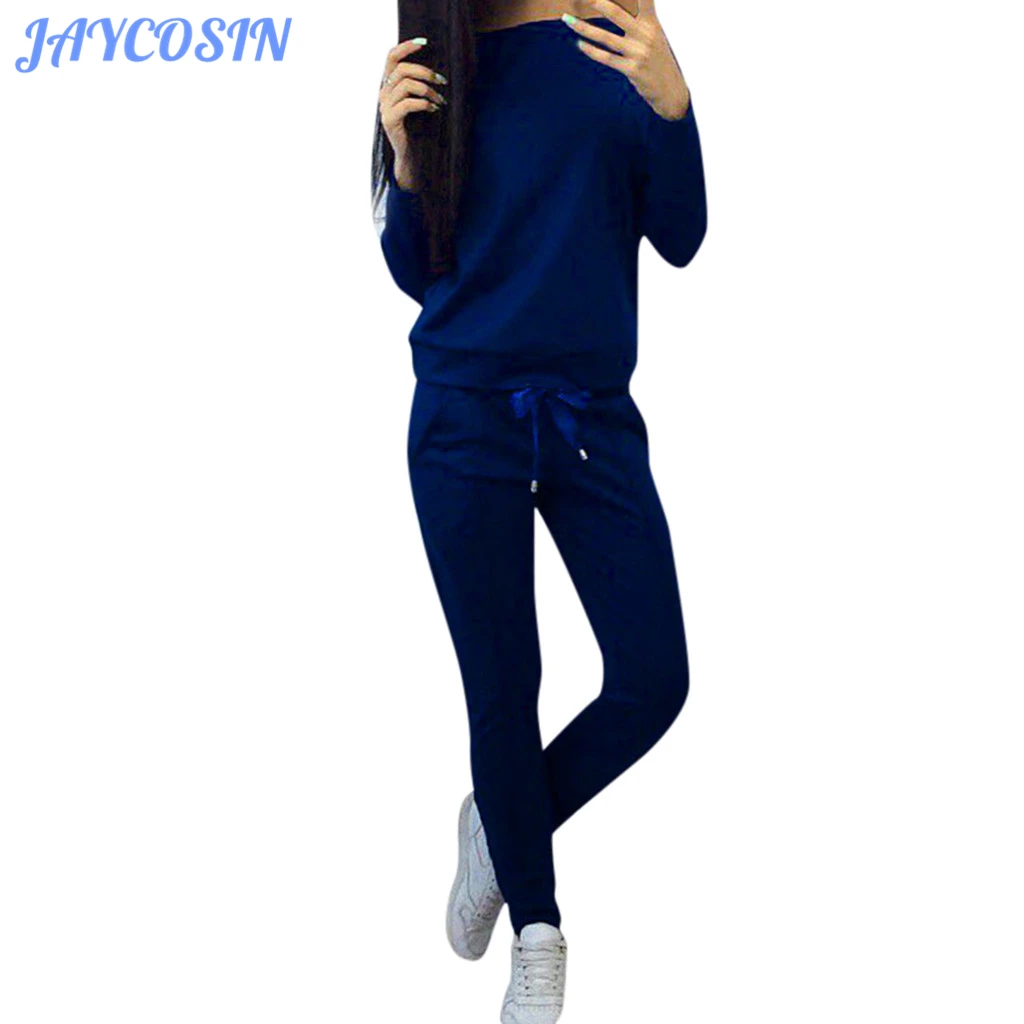 Женский комплект одежды JAYCOSIN однотонный из 2 предметов топ с длинными рукавами и