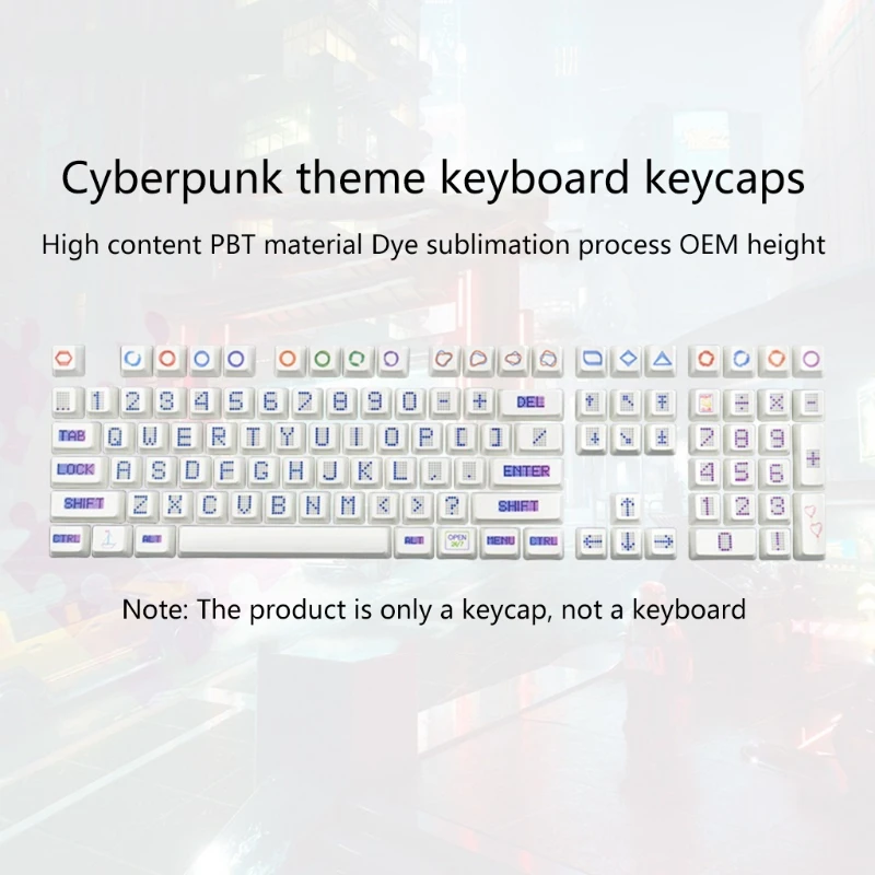 

2022 New Stylish 104Key Keycaps/Set Fashionable Punk Themes OEM Dye Sub PBT Keycaps