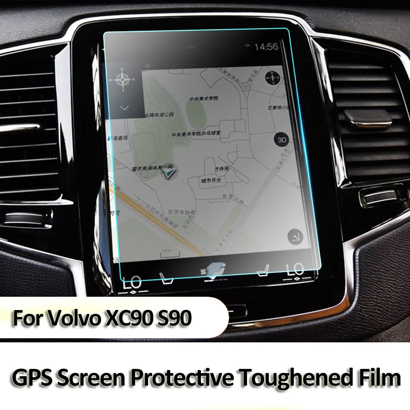

8,7 дюймовая HD Прозрачная Автомобильная GPS-навигационная пленка защитная пленка из закаленного стекла для Volvo xc90 s90 2015 2016 2017