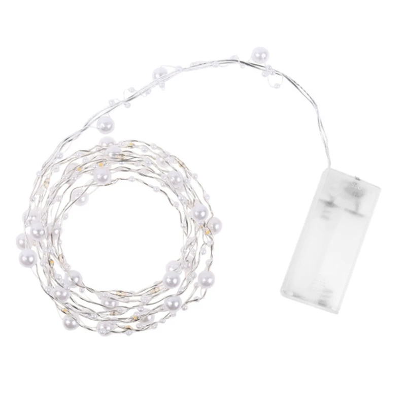 Тёплый Белый светодиодный фонарик медный мерцающий аккумулятор украшения для