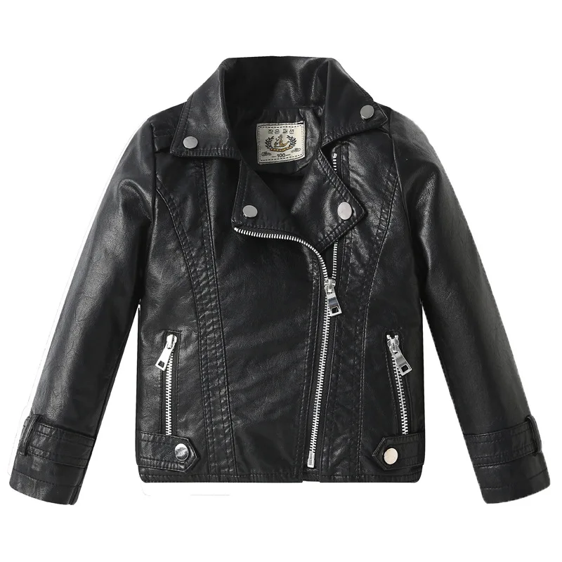 Модная моторная куртка для мальчиков мягкая качественная кожаная куртка-бомбер