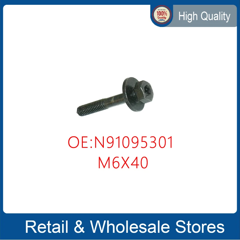 

M6X40 FOR VW AUDI Bora Caddy Cc Hexagon Head Bolt Combi M6X40 N91095301