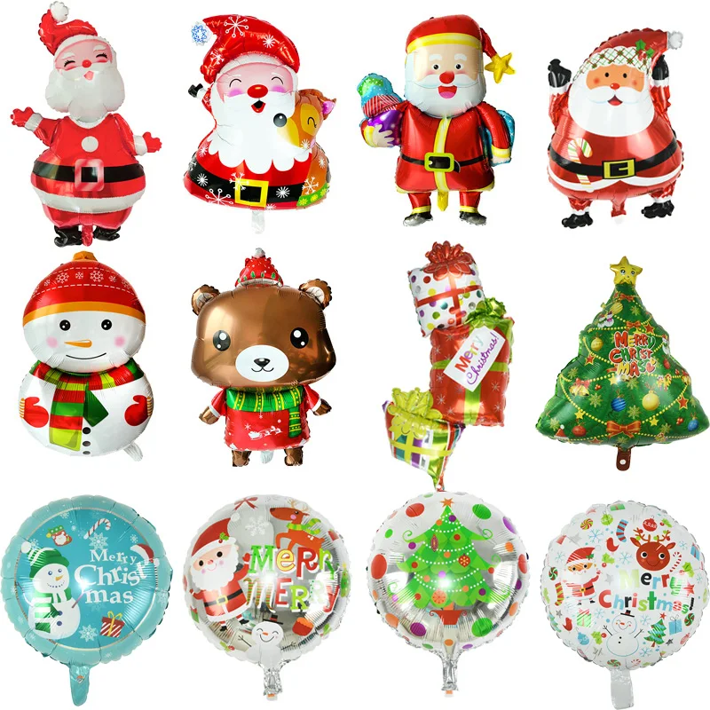 Рождественская вечеринка Globos фольгированный шарик мультфильмы Санта-Клаус