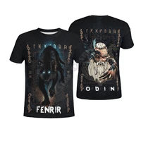 viking gear fenrir odin 3d all over printed t shirt streetwear summer t shirts men for women cosplay short sleeve