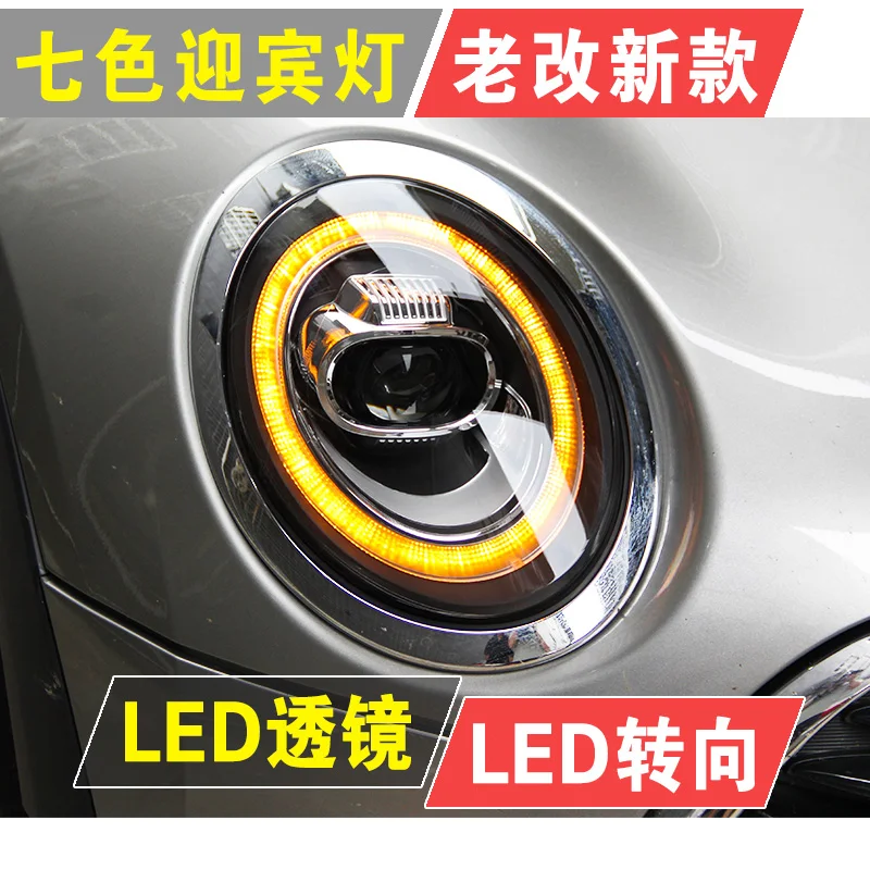

Передняя фара в сборе для Mini Cooper F55/F56/F57, мини хэтчбека, светодиодные дневные ходовые огни, светодиодная подсветка, полный светодиодный источ...