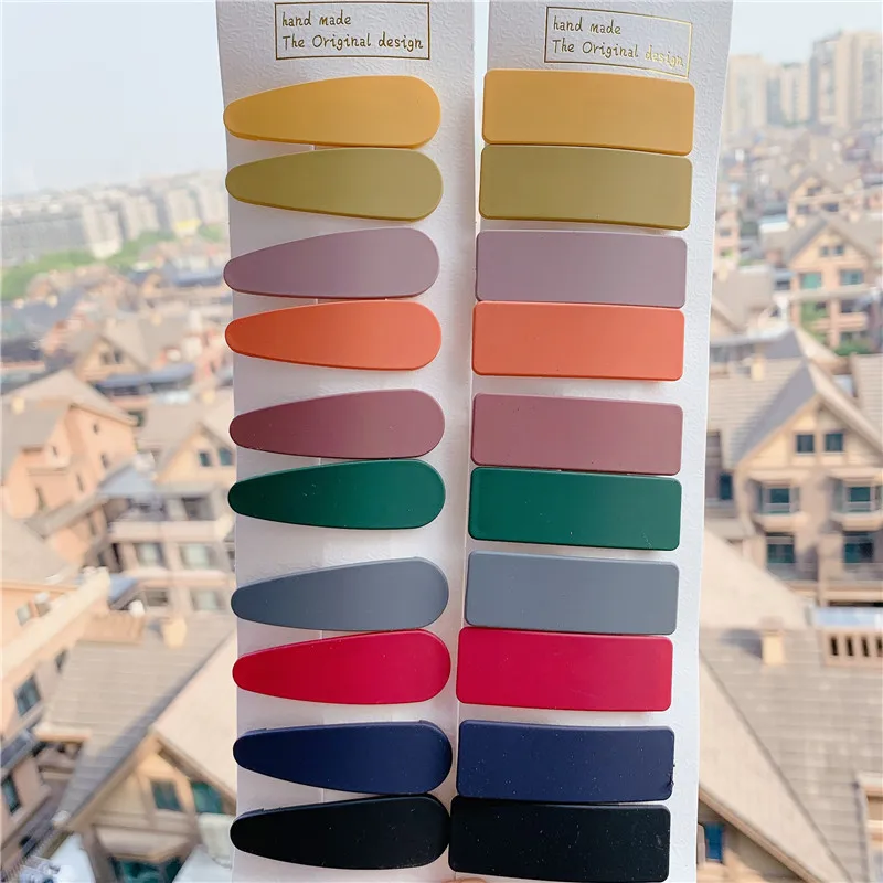 Модная простая заколка для волос Morandi челки металлические заколки девочек