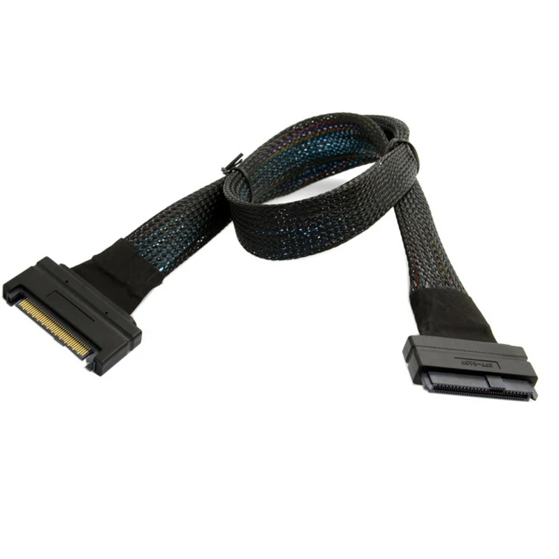 

U.2 U2 SFF-8639 NVME PCIe SSD Cable Male to Female Extension 50cm 68pin