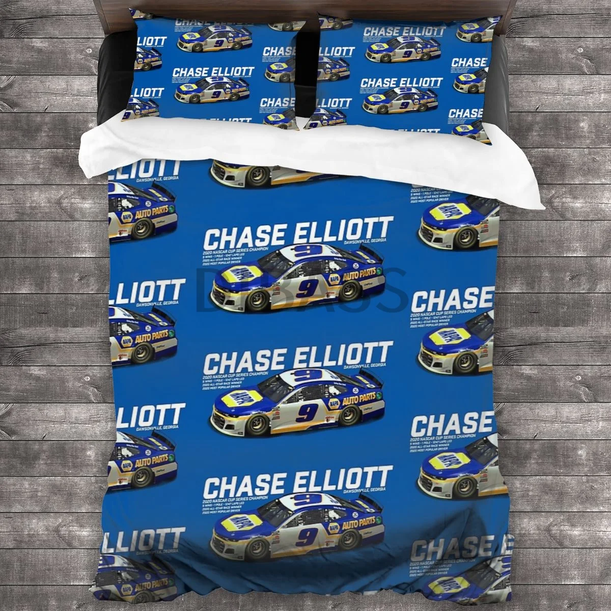 

Chase Elliott 2021 (white Text) Comforter Set with 2 Pillowcases，Soft Microfiber Bedding Set Duvet Cover