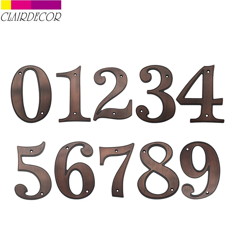 5 в 127 мм большой номер дома дверного адреса цинковый сплав с винтовым креплением