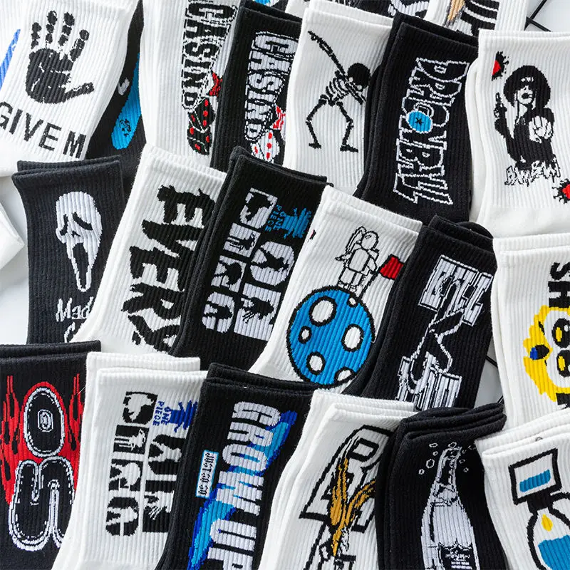 

5 пар, мужские носки в Корейском стиле