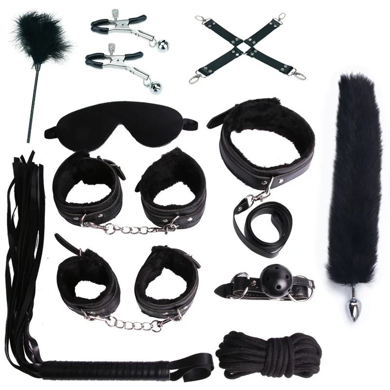 YEMA 12 шт./компл. Фетиш ограничители Секс Связывание набор рот кляп лодыжки