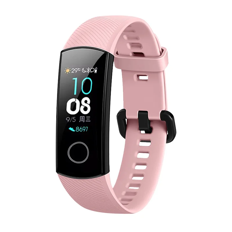 Ремешок силиконовый для смарт часов Huawei Honor Band 5 цветной спортивный браслет band 4