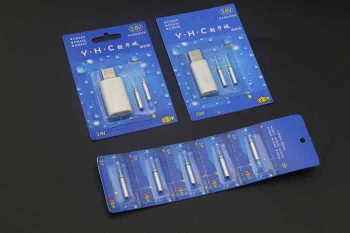 Новинка 2 отверстия/1 отверстие USB для поплавков перезаряжаемая батарея CR425
