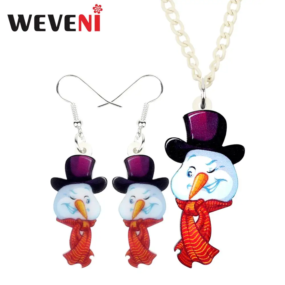 Акриловые рождественские украшения WEVENI в виде детской шапки снеговика комплекты