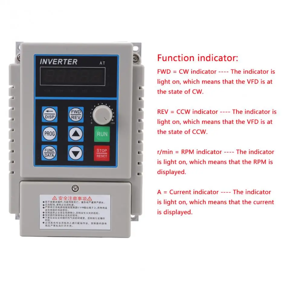 1Pcs VFD AC 220V 0.75kW Variable Frequency Drive Speed Controller Inverter Single Phrase Adjustable-Frequency | Обустройство дома