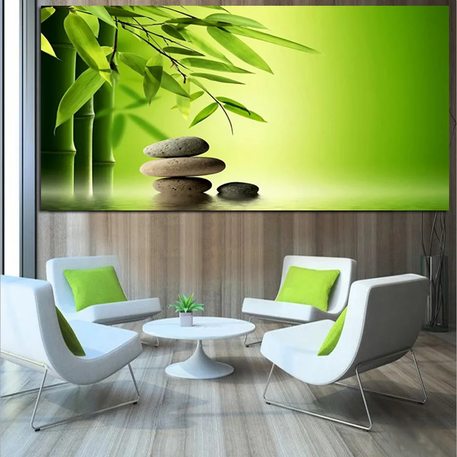 Zen камни бамбук вода фэн шуй Алмазная Emeroidery DIY алмазная живопись вышивка