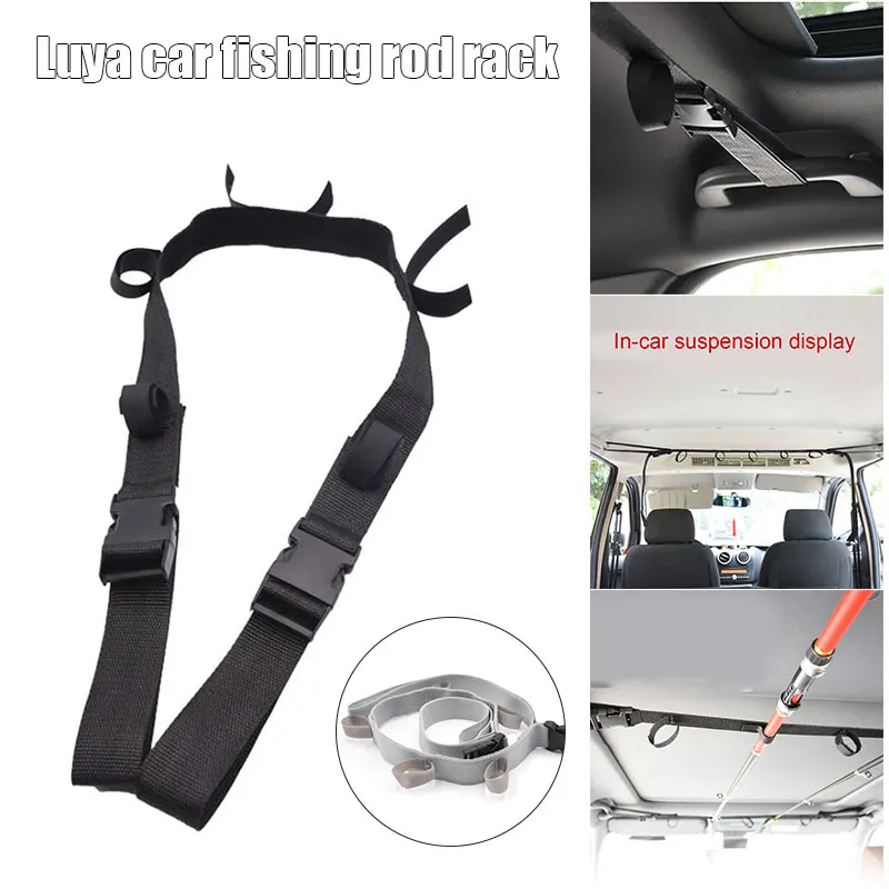 

Vehicle Fishing Rod Holder 3.8x220cm Adjustable Strap Universal Fishing Rod Strap EDF88