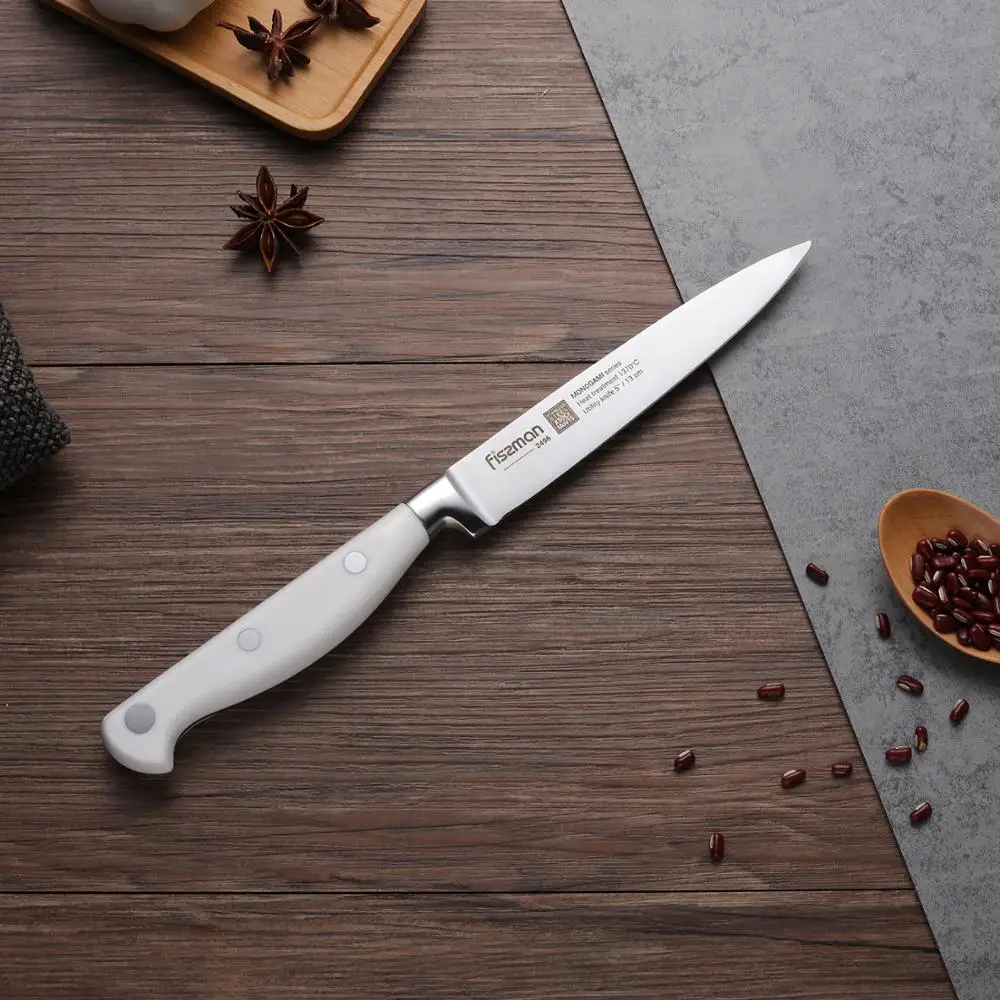 5 дюймовый универсальный нож FISSMAN серия MONOGAMI стальные кухонные ножи Germen|Кухонные