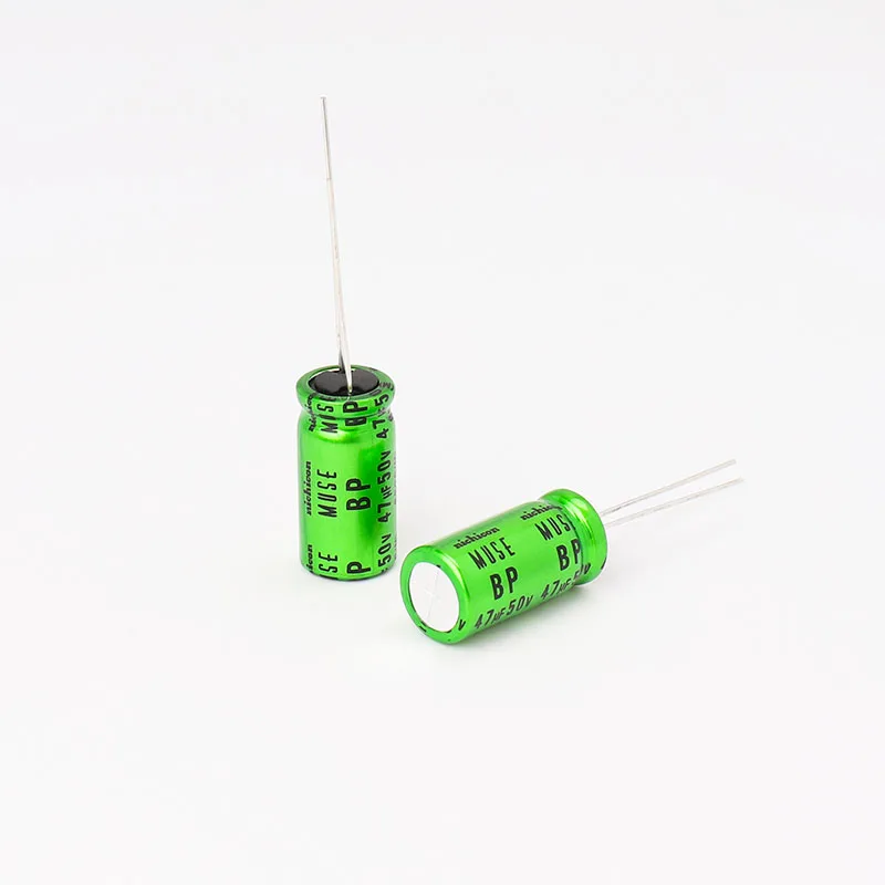 Nichicon MUSE BP 47 мкФ 50V 10x20mm медные ножки аудио неполярный конденсатор фильтра связи 6