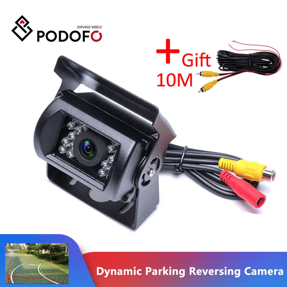 Автомобильная камера заднего вида Podofo динамическая 140 градусов ночное видение|rear