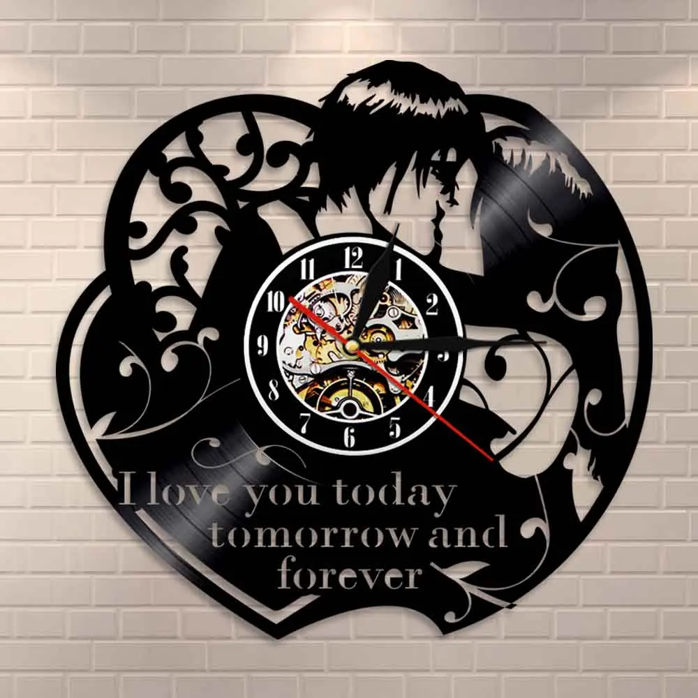Я люблю тебя сегодня настенные часы на День святого Валентина мотивирующий