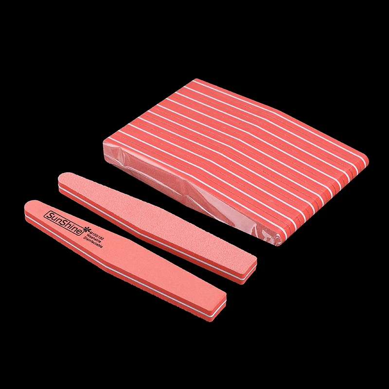 

10pcs Nail Buffer 100/180 Double-side Nail Polish Buffer Sanding Block Buffers For Nails Art Tools Buffing Sponge File 5 Colors