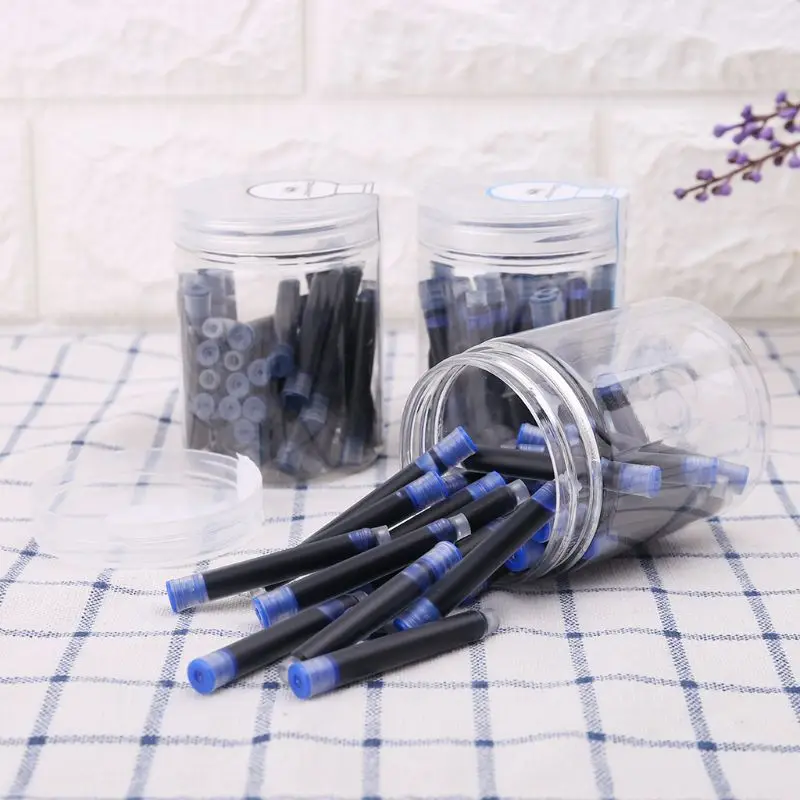 

30pcs Jinhao Universal Black Blue Fountain Pen Ink Sac Cartridges 2.6mm Refills School Office Stationery