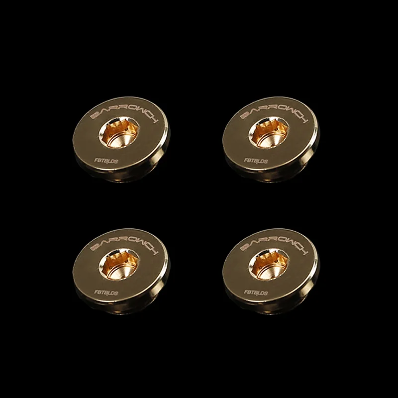BARROW 4pcs G1/4&quot Ultra Thin Inner Hexagon Water Stop Sealing Lock use for 6MM Hex Wrench Computer Acessories Fitting End Plug |
