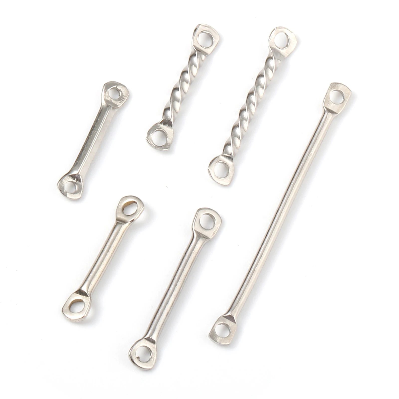

30PCs Stainless Steel Connectors Rectangle Silver Color Jewelry Findings for DIY Accesories for Jewelry Making Charms Wholesale