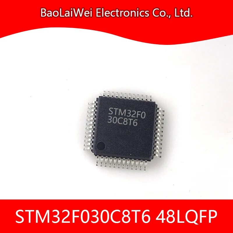 

20pcs STM32F030C8T6 48LQFP chip Electronic Components Integrated Circuits 32-bit MCU with up to 256 KB Flash, timers, ADC,